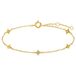 Lucardi - Dames Zilveren goldplated armband voor dames - Armband - 925 Zilver - Goudkleurig - 19 cm