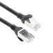Zwart 1 meter TPE S/FTP CAT6A Ultra-Flex Patchkabel | Snagless, RJ45 Connectoren