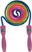 Koopman International Corde à sauter imprimé arc-en-ciel poignée rose 210 cm