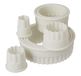 Ibili 2303863784200Nee, polyglass, Transparant/Wit, 10 x 10 x 5 cm