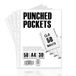 G4GADGET Pack van 50 A4 Clear Plastic Punch Geperforeerde Zakken Mappen Filing Portefeuilles Mouwen