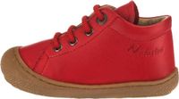 Naturino Cocoon veters effen lederen sneakers rood mt 23
