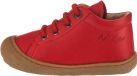 Naturino Cocoon veters effen lederen sneakers rood mt 23