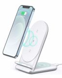 AUKEY LC-A2-WT Support de recharge sans fil 2-en-1 Blanc