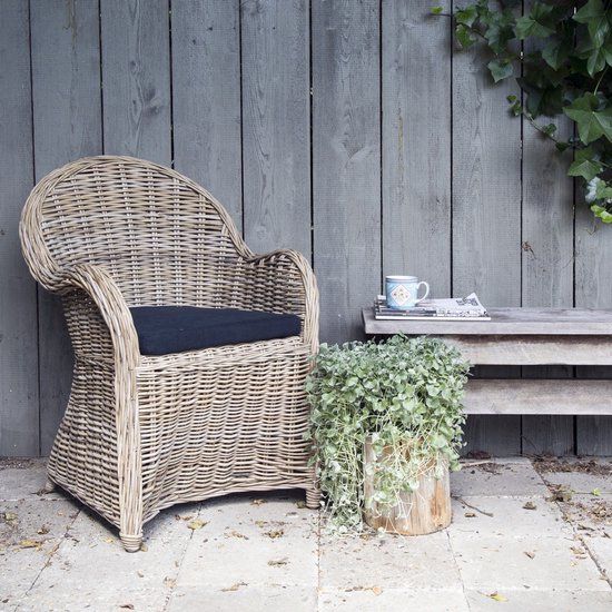 Het Mandenhuys Stoel Veranda - Naturel Rotan - 65x60x86cm