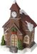 Merkloos / Sans marque Koopman International Verlicht kerstkerkje - rood dak - polystone - 13 cm - kleur veranderende lichtjes - kerstdorp