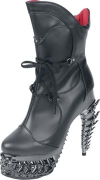 Hades Footwear Alchemy England - Ghost of Whitby Hoge hak zwart PVC - Maat 37