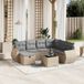 Maison Exclusive - Ensemble de meubles de jardin 8 pièces avec canapé et coussins, beige, en polyrotin