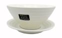 Wilmax WL-991146/AB porseleinen kom & schoteltje, wit, 545 ml capaciteit, 15 cm diameter