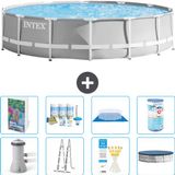 Intex Rond Prism Frame Zwembad - 427 x 107 cm - Grijs