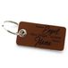 Lieblingsmensch Leather Keychain - Angel without Wings, Cognac, 12 cm