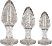 OUCH!Shots - Ouch! Shots BV Acrylic Silverchip Butt Plug Set - Silver