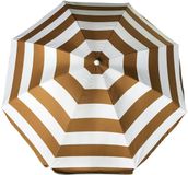 Gebro Parasol - goud/wit - gestreept - D126 cm - UV-bescherming - incl. draagtas