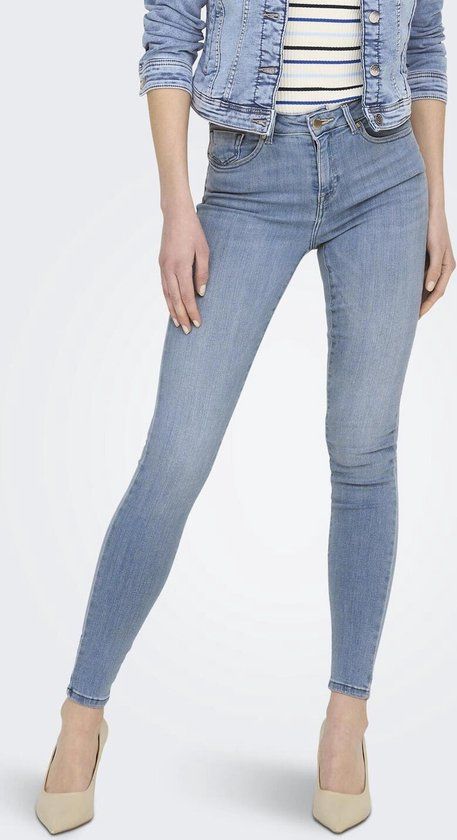 ONLY ONLPOWER Mid Push Up Skinny Jeans - Special Bright Blue Denim - Women's W30/L30