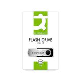 Q-Connect USB 2.0 Swivel 16GB Flash Drive Zilver/Zwart