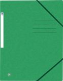 Oxford Top File + - elastomap - 3 kleppen - elastiek - A4 - groen - pak 10 stuks