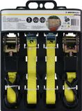 Dunlop Spanband met Ratel - 4 Stuks - 5 M - tot 150 KG - Geel
