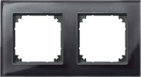 Merten 489203 M-PLAN-lijst van echt glas, 2-voudig, onyxzwart