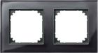 Merten 489203 M-PLAN-lijst van echt glas, 2-voudig, onyxzwart