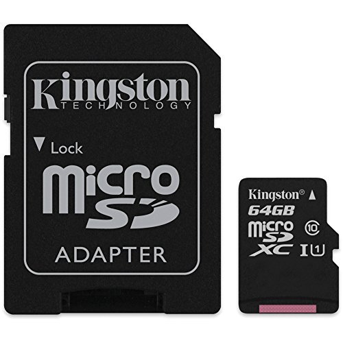 Kingston 64GB Class-10 Micro SDHC-geheugenkaart voor Nokia 1, 2.1, 3.1, 5.1, 6, 7.1, 7Plus,8 Sirocco, 8110, 3310 3G, NokiaX, X+, XL, Nokia Lumia 435,530,535,540,630,635,640,650