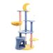 Fudajo Kattenkrabpaal met Maan en Sterren - 132 cm - Blauw-Geel