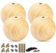 Pieds de meuble en bois 8 cm, 4 pièces