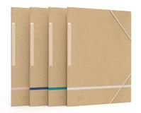 OXFORD Touareg A4 map met 3 flappen met elastiek, gerecyclede kaart, verschillende kleuren, 20 stuks