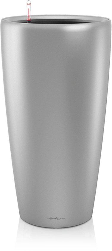 Lechuza Rondo Premium 32 Plantenbak - Zilver Metallic - All-in-One Set
