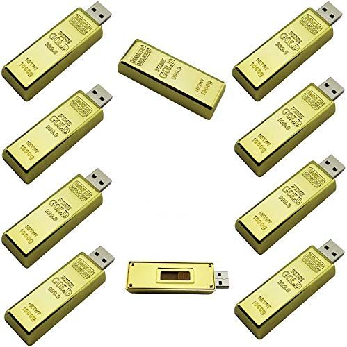A-Plus A Plus+ 10 Pack USB 3.0 Flash Drive 16GB Goudstaaf USB 3.0 Flash Memory Drive Stick