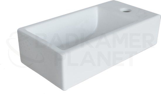 Badkamerplanet Keramische Fontein Paso L/R 40x20x10,5 cm - Wit