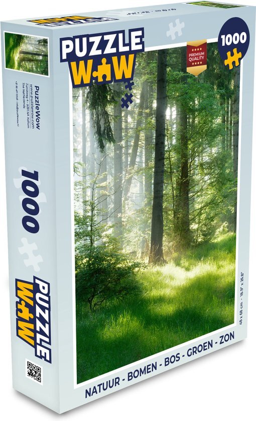 MuchoWow Puzzel Natuur - Bomen - Bos - Groen - Zon - Gras - Planten - Legpuzzel - Puzzel 1000 stukjes volwassenen - Sinterklaas cadeautjes - Sinterklaas voor grote kinderen