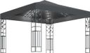 vidaXL Prieel met LED-lichtslinger 3x3 m antracietkleurig