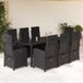 Maison Exclusive - Ensemble de jardin extérieur, 9 pièces, avec coussins, noir, en polyrotin