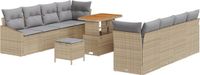vidaXL Tuinbank Beige/Lichtgrijs