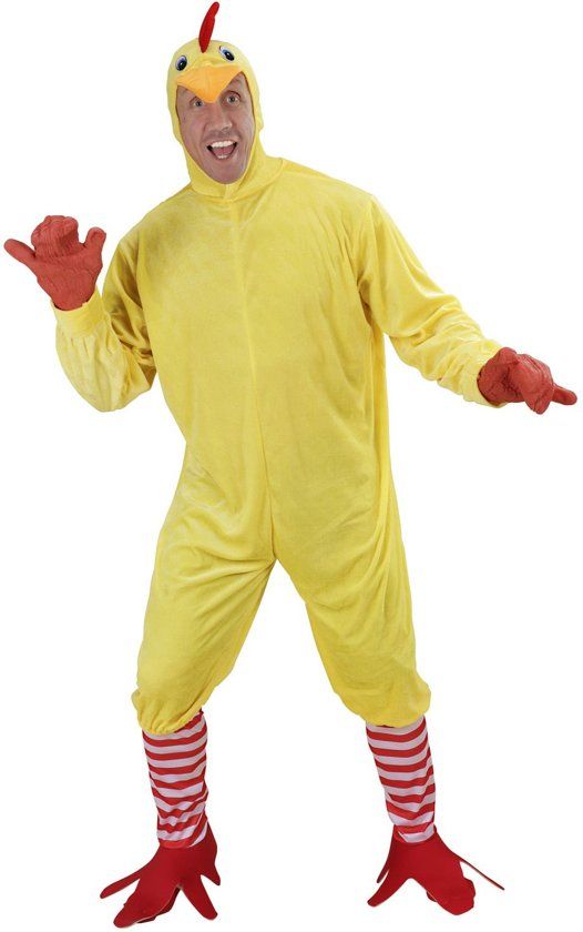 Widmann Kuiken Toktapok Kostuum Man Small Carnaval kostuum Verkleedkleding
