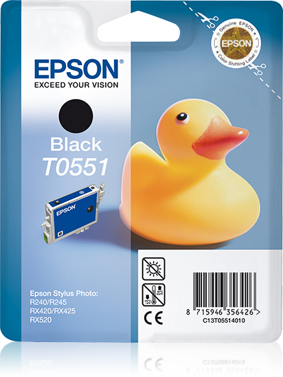 Epson Duck inktpatroon Black T0551 single pack / zwart