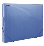 DONAU Transparante A4 map met elastiek, blauw, 700μm dik