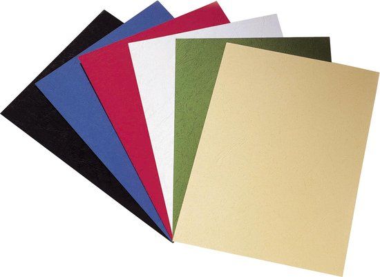 Pavo Schutbladen Lederlook 250gr. A4 Rood - 100 stuks