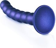 Shots - Ouch! OU823MBL - Beaded G-Spot Dildo - 6,5'' / 16,5 cm - Metallic Blue