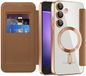 Techsuit Hoesje geschikt voor Samsung Galaxy S23 FE - SmartMag Book Wallet Case - Geschikt voor MagSafe - Bruin