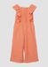 s.Oliver Robe à manches longues et col carré, fleuri, orange, taille 92