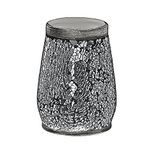 Gedy Grijs, G-myosotis, badkamer, tandenborstelhouder van keramiek en glas, R&E-design, afmetingen 11,3 x 8,5 x 8,5 cm, uniek