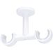 Lot de 2 supports doubles sur plafond - à visser pour tringle à rideaux D28 - Kit de 2 supports à fixer au plafond pour 2 barres à rideaux - blanc mat