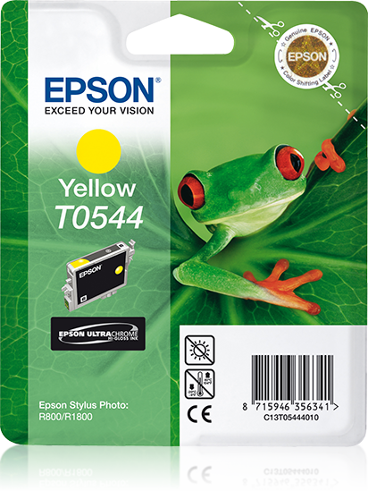 Epson Frog inktpatroon Yellow T0544 Ultra Chrome Hi-Gloss single pack / geel