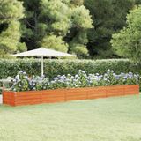 vidaXL Verhoogde Plantenbak - Cortenstaal - 600x80x45 cm