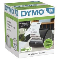 DYMO LabelWriter 5XL Labels - 102mm x 210mm - 140 Labels - White