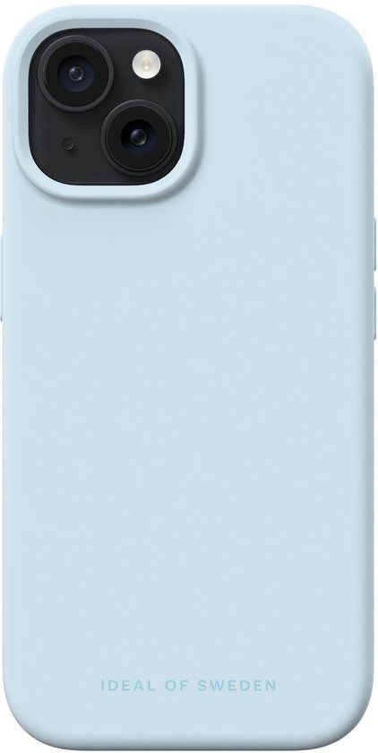 iDeal of Sweden Silicone Case MagSafe geschikt voor Apple iPhone 13 / 14 / 15 / 16E Light Blue