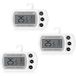 Cozary Digitale thermometer voor koelkast, keuken, magnetisch, met haak, omrekening, °C/°F, lcd-display, voor thuis, restaurants