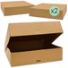 SCRAP COOKING - Set van 2 Taartdozen - Recyclebaar kraftkarton voor levensmiddelen - 32 x 32 x 8 cm