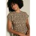 LOLALIZA T-shirt met dierenprint - beige